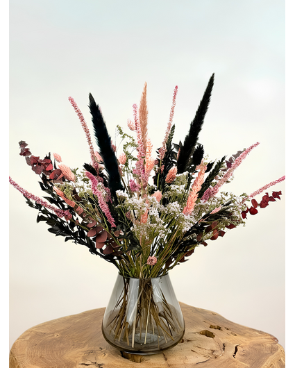 Droogboeket "Luxury Night" (Small) - incl. vaas | 35cm