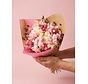 Veldboeket droogbloemen "White Pink" | 40cm