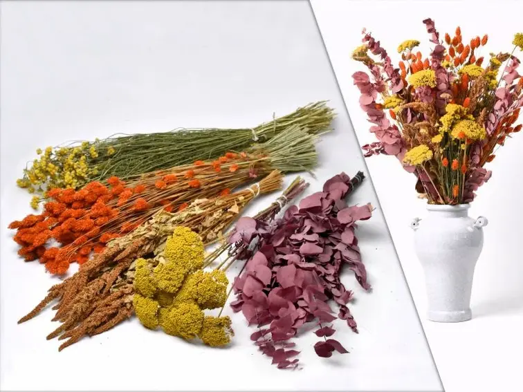 DIY - Droogboeket oranje/geel "Yellow Secret"