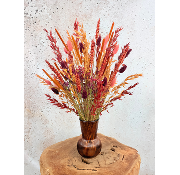 Droogboeket "Sweet Kiss" | 40cm - inclusief vaas