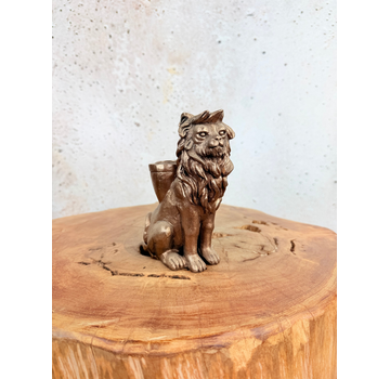 Bronzen Leeuwtje (kandelaar) | 15cm
