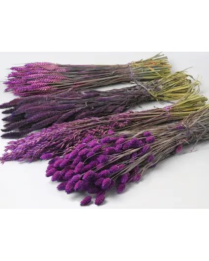DIY - droogbloemen mix "paars"