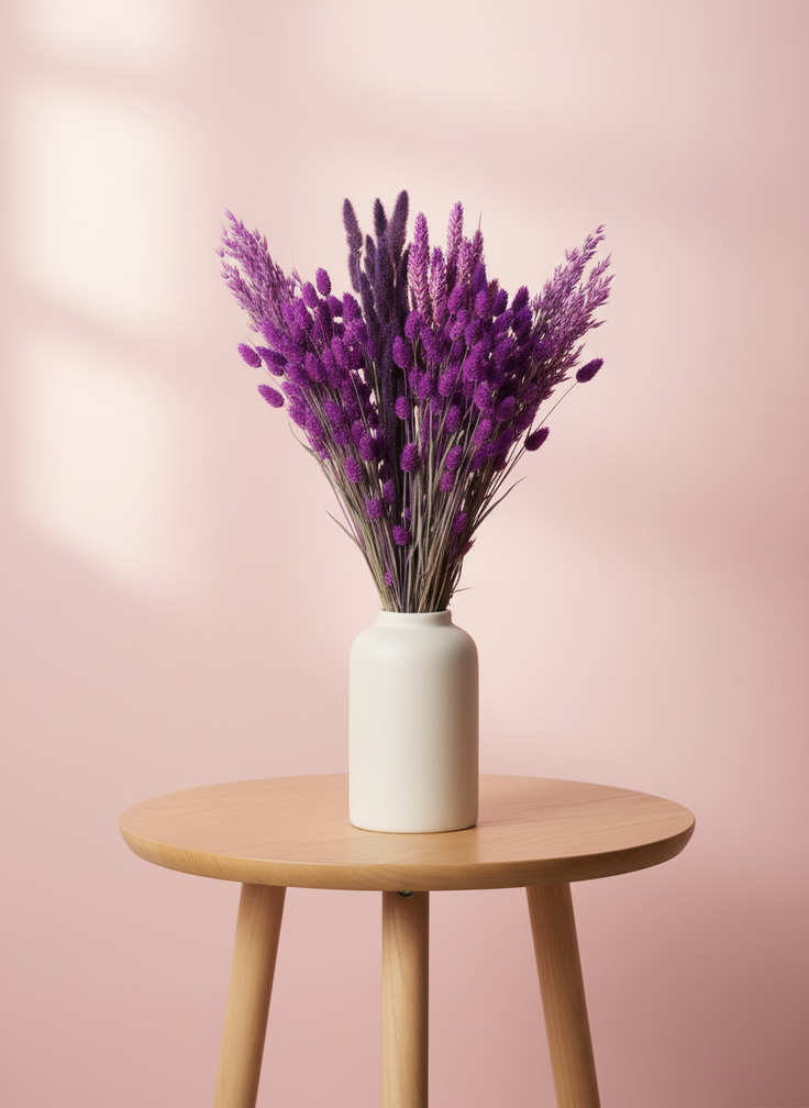 DIY - droogbloemen mix "paars"