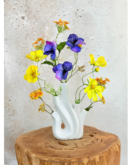 Zijden boeket "Greetjes Grace"- incl. vaas