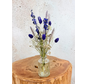 Droogbloemen boeket ‘Purple Spirit’ met vaasje