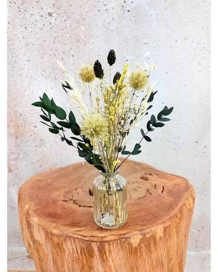 Droogboeket 'Little Treasure' - incl. vaas