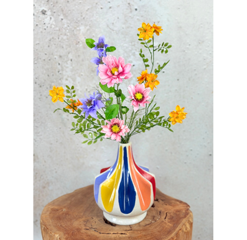 Zijden boeket ‘Lente Gevoel’ met vaas | 50cm