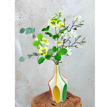 Zijden boeket ‘Elvenroot’ met vaas | 70cm