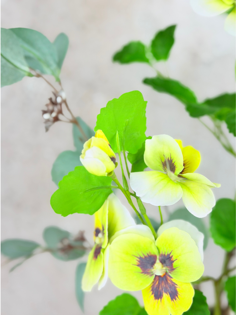 Zijden boeket ‘Elvenroot’ met vaas | 70cm