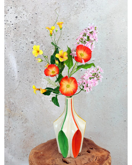 Zijden boeket ‘Pretty Flowers’ met vaas | 70cm