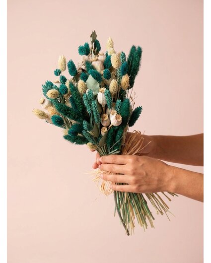 Droogboeket "Groene Droom" | 55cm