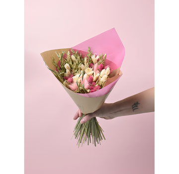 Veldboeket droogbloemen "Wild Blush" | 40cm