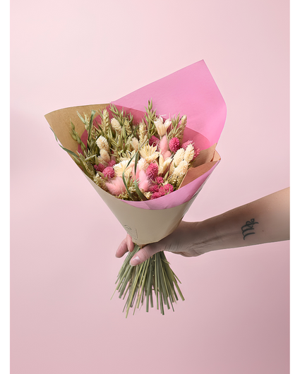 Veldboeket droogbloemen "Wild Blush" | 40cm