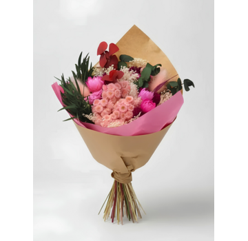 Droogboeket "Sweet Strawberry" | 40cm