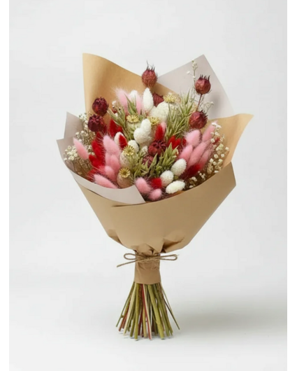 Veldboeket droogbloemen "Sweet Pink"| 45cm
