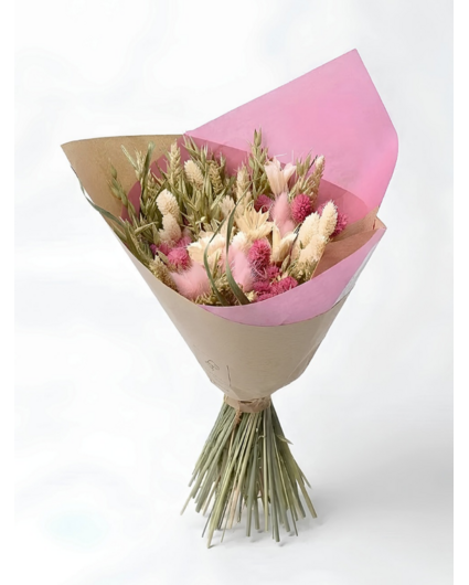 Veldboeket droogbloemen "Wild Blush" | 40cm