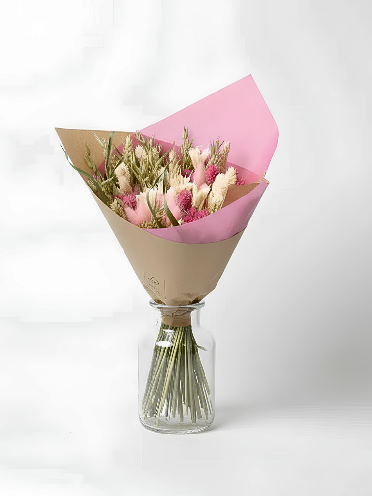 Veldboeket droogbloemen "Wild Blush" | 40cm