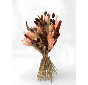 Veldboeket droogbloemen "Peach" | 55cm