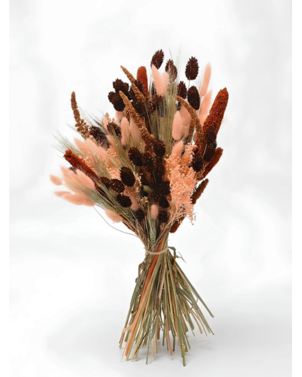 Veldboeket droogbloemen "Peach" | 55cm