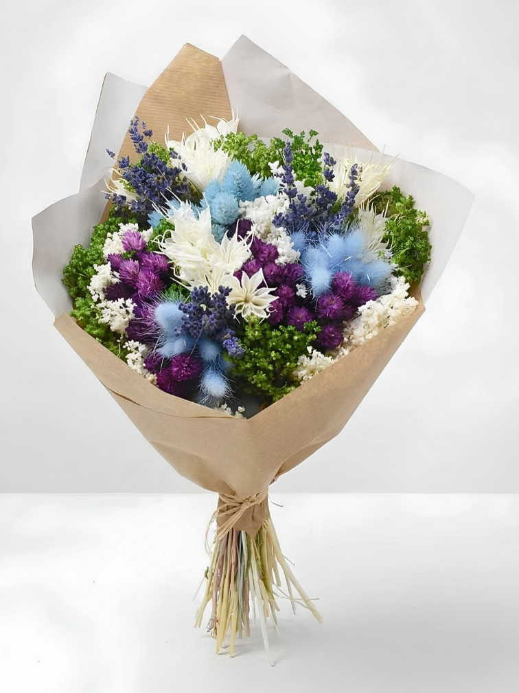 Droogboeket "Blauwe Droom" | 40cm