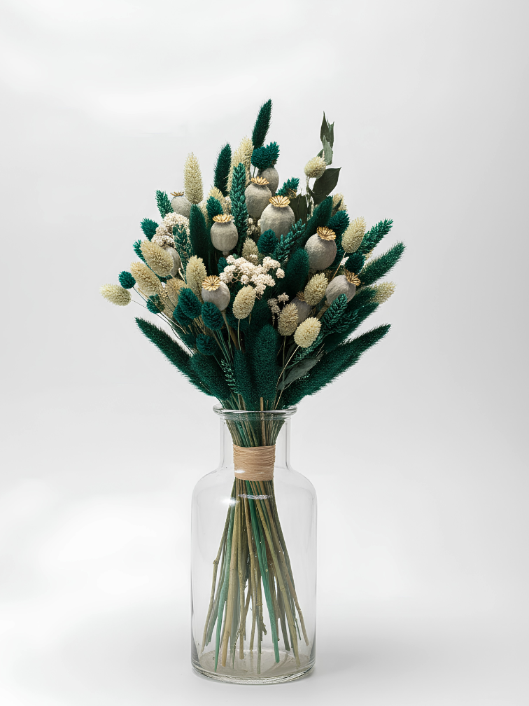 Droogboeket "Groene Droom" | 55cm