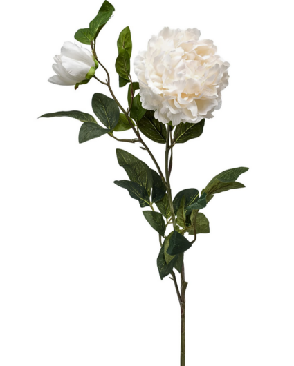 Zijden bloem "Peony" cream | 100cm