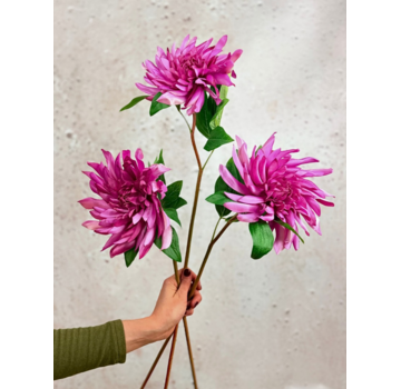 Combi-deal | Zijden bloemenbundel "Dahlia Twist" - paars