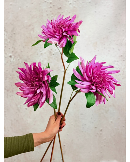 Combi-deal | Zijden bloemenbundel "Dahlia Twist" - paars