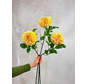 Combi-deal | Zijden bloemenbundel "Dahlia Pompon" - perzik
