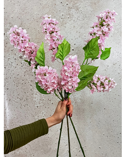 Combi-deal | Zijden bloemenbundel "Hydrangea Paniculata' - roze