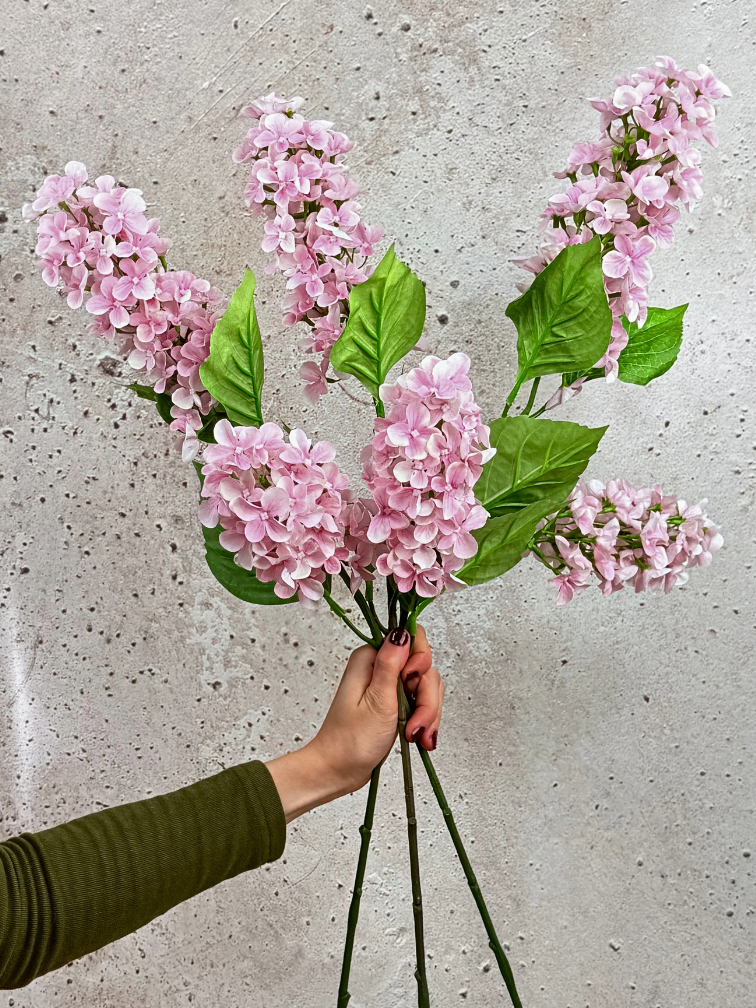 Combi-deal | Zijden bloemenbundel "Hydrangea Paniculata' - roze