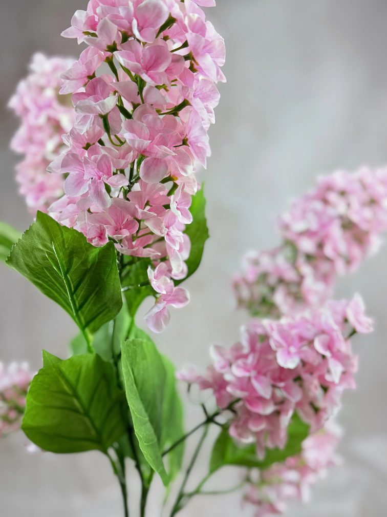 Combi-deal | Zijden bloemenbundel "Hydrangea Paniculata' - roze