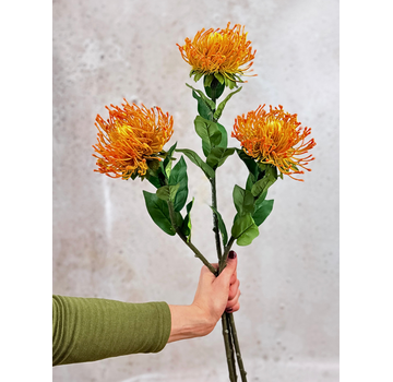 Combi-deal | Zijden bloemenbundel "Nutan" - oranje