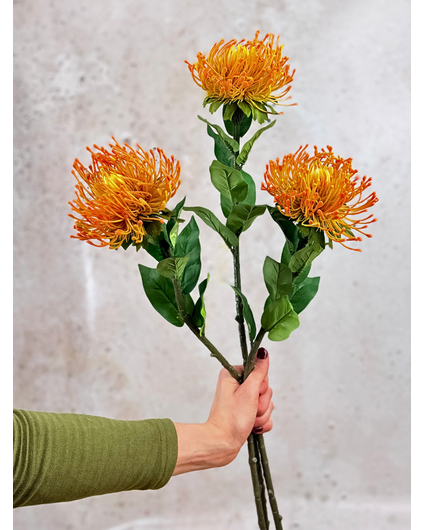 Combi-deal | Zijden bloemenbundel "Nutan" - oranje