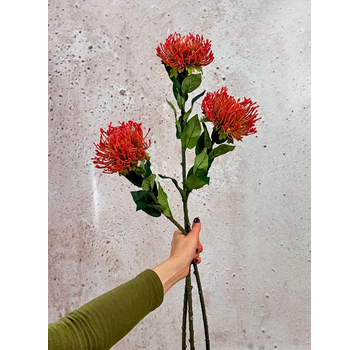 Combi-deal | Zijden bloemenbundel "Nutan" - rood
