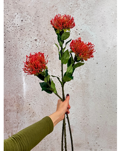 Combi-deal | Zijden bloemenbundel "Nutan" - rood