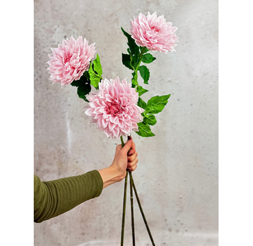 Combi-deal | Zijden bloemenbundel "Dahlia Real Touch" - roze