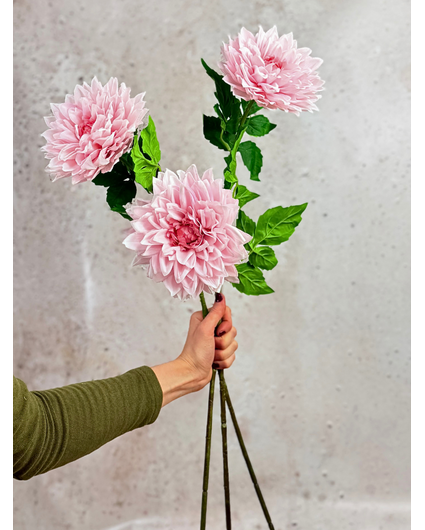 Combi-deal | Zijden bloemenbundel "Dahlia Real Touch" - roze
