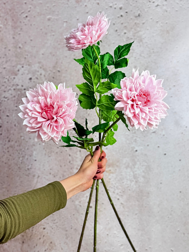 Combi-deal | Zijden bloemenbundel "Dahlia Real Touch" - roze