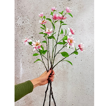 Combi-deal | Zijden bloemenbundel "Clematis" - roze