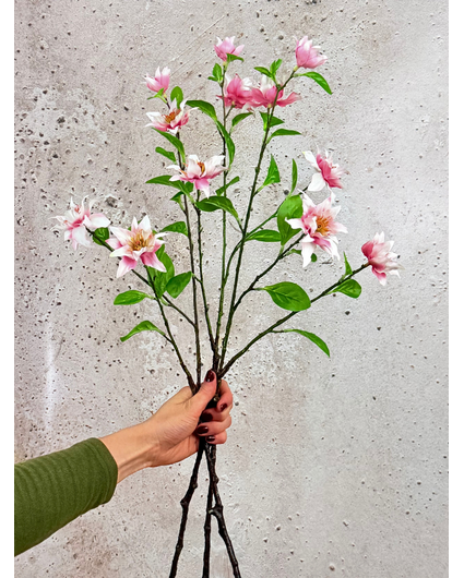 Combi-deal | Zijden bloemenbundel "Clematis" - roze