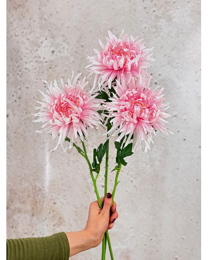 Combi-deal | Zijden bloemenbundel "Dahlia Spider" - roze