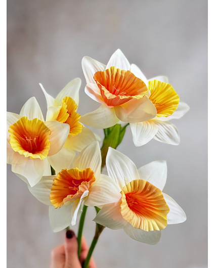 Combi-deal | Zijden bloemenbundel "Naricissen"