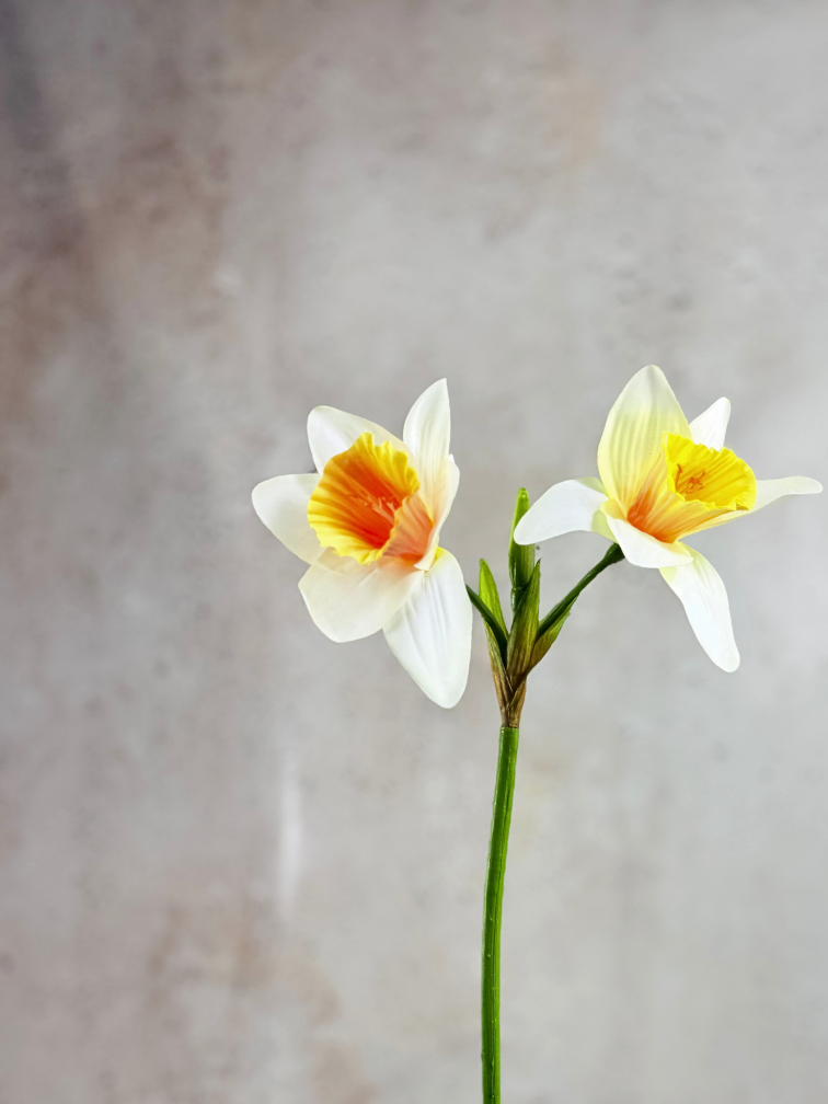 Combi-deal | Zijden bloemenbundel "Naricissen"