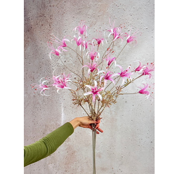 Combi-deal | Zijden bloemenbundel "Lelies roze"