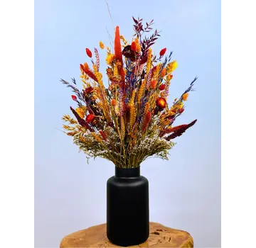 Droogboeket "Warm Sunset" (Large) - incl. vaas | 65cm