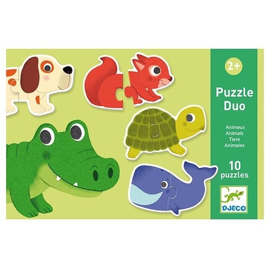 Djeco Djeco puzzle duo animaux 10x 2pcs