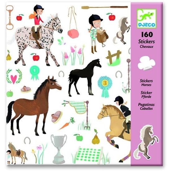 Djeco Stickers chevaux - Djeco - 160 piéces