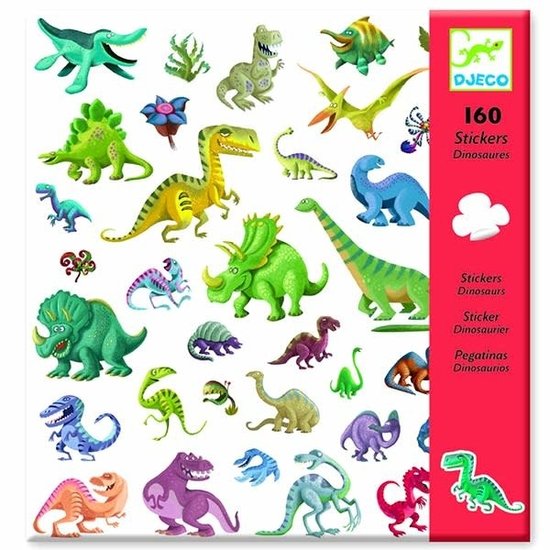 Djeco Stickers dinosaures - Djeco - 160 piéces