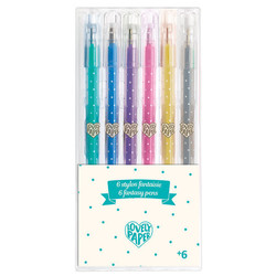 Djeco - stylos gel pailletés - lot de 6